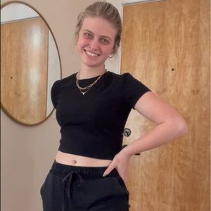 Black crop top